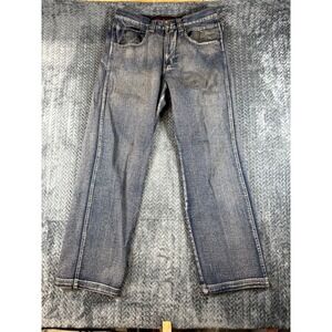 Moda Jeans Mens 34x34 Blue Medium Wash Denim Mid Rise Straight Leg Authentic